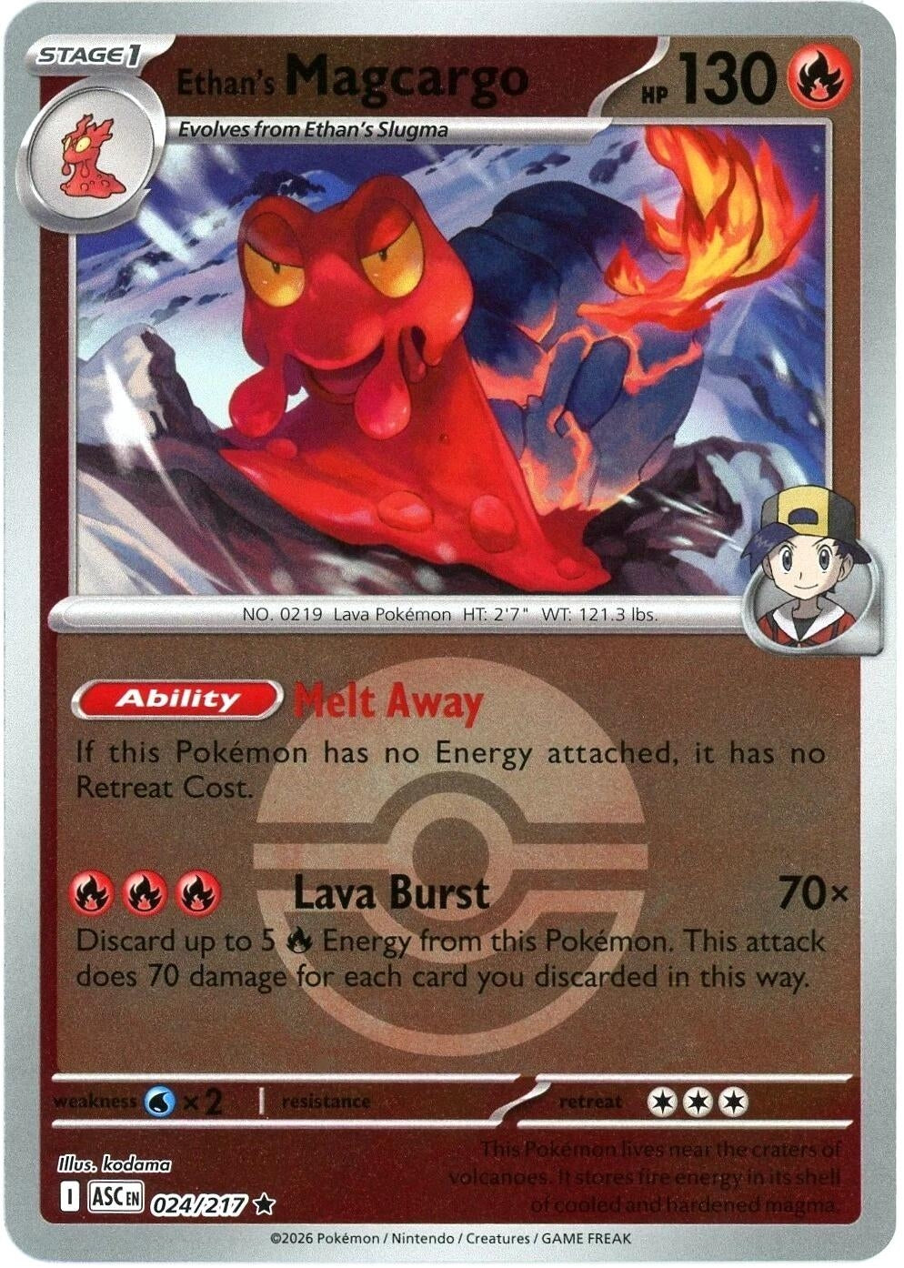 Ethan's Magcargo - 024/217 (Poke Ball) (024/217) (ASC)